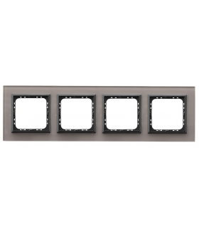IMPRESJA R-4YGC/41/25 Ramka poczwórna , SZARE SZKŁO
