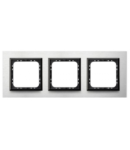 IMPRESJA R-3YAC/62/25 Ramka potrójna , SZCZOTKOWANE ALUM