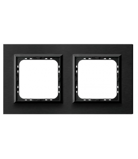 IMPRESJA R-2YAC/64/25 Ramka podwójna , SZCZOTKOWANY ANTR