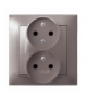 IMPRESJA GP-2YC/23 Gniazdo podwójne z uziemieniem z funkcją niezamienności faz, TYTAN