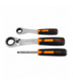 Zestaw nasadek przelotowych 1/4" + 3/8", 46 szt. GTX NEO Tools 10-019