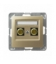 IMPRESJA GGN-1Y/m/28 Gniazdo głośnikowe pojedyncze , ZŁOTY METALIK