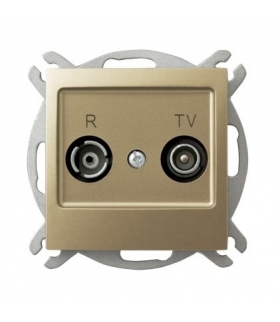 IMPRESJA GPA-YK/m/28 Gniazdo RTV końcowe , ZŁOTY METALIK