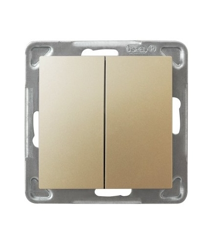 IMPRESJA ŁP-10Y/m/28 Łącznik podwójny schodowy , ZŁOTY METALIK