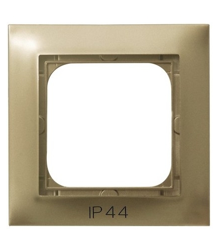 IMPRESJA RH-1Y/28 Ramka pojedyncza do łączników IP-44 , ZŁOTY METALIK