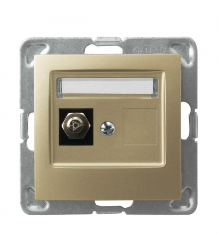 IMPRESJA GPE-1Y/m/28 Gniazdo ekwipotencjalne pojedyncze , ZŁOTY METALIK