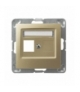 IMPRESJA GPK-1Y/p/28 Obudowa gniazda pojedynczego typu Keyston prosta, ZŁOTY METALIK