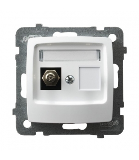 KARO GPE-1S/m/00 Gniazdo ekwipotencjalne pojedyncze , BIAŁY