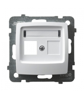 KARO GPK-1S/p/00 Obudowa gniazda pojedynczego typu Keyston prosta, BIAŁY