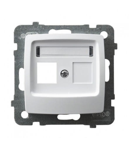 KARO GPK-1S/p/00 Obudowa gniazda pojedynczego typu Keyston prosta, BIAŁY