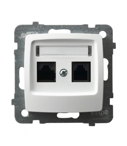 KARO GPK-2S/K/m/00 Gniazdo komputerowe podwójne, kat. 5e MMC, BIAŁY