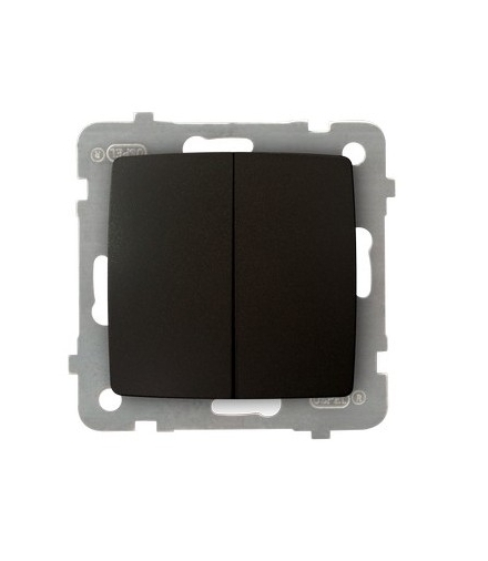 KARO ŁP-10S/m/40 Łącznik podwójny schodowy , CZEKOLADOWY METAL