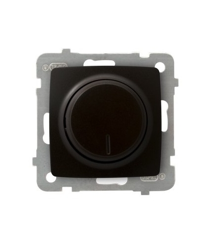 KARO ŁP-8S/m/40 Ściemniacz przyciskowo-obrotowy przystosowany do obciążenia żarowego i halogenowego, CZEKOLADOWY METAL