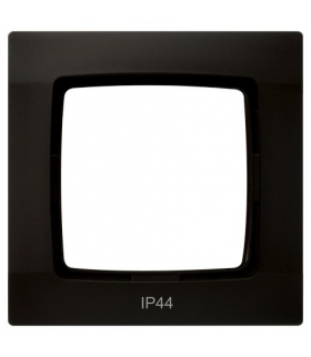 KARO RH-1S/40 Ramka pojedyncza do łączników IP-44 , CZEKOLADOWY METAL