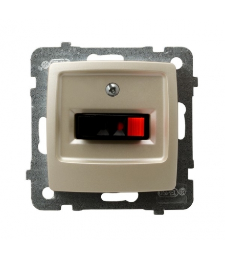 KARO GG-1S/m/42 Gniazdo głośnikowe pojedyncze , ECRU PERŁOWY