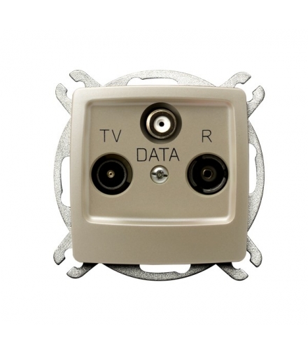 KARO GPA-SD/m/42 Gniazdo RTV-DATA , ECRU PERŁOWY
