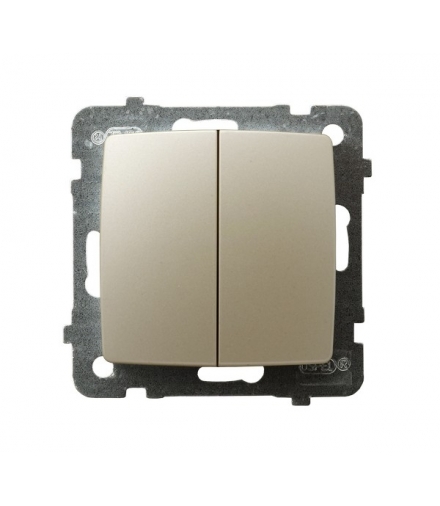 KARO ŁP-10S/m/42 Łącznik podwójny schodowy , ECRU PERŁOWY