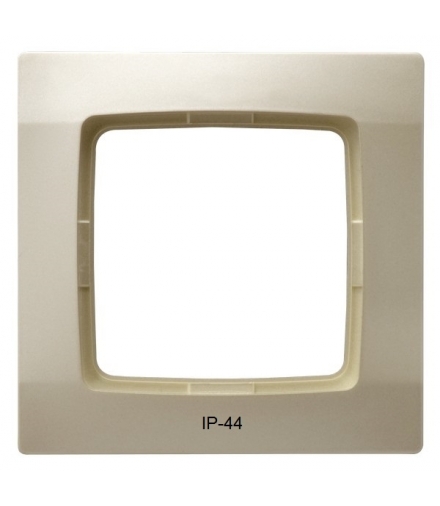 KARO RH-1S/42 Ramka pojedyncza do łączników IP-44 , ECRU PERŁOWY