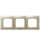 KARO RH-3S/42 Ramka potrójna do łączników IP-44 , ECRU PERŁOWY