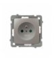 KARO GP-1SZP/m/43 Gniazdo pojedyncze z uziemieniem z przesłonami torów prądowych, SREBRNY PERŁOWY