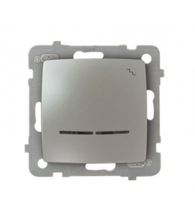 KARO ŁP-3SS/m/43 Łącznik schodowy z podświetleniem niebieskim, SREBRNY PERŁOWY