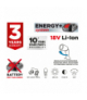 Latarka akumulatorowa Energy+ 18V, Li-Ion, bez akumulatora GTX GRAPHITE 58G007