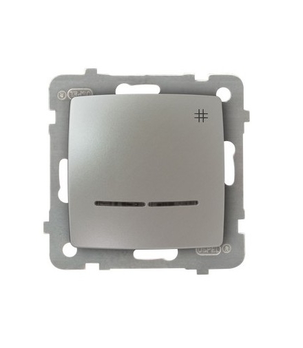 KARO ŁP-4SS/m/43 Łącznik krzyżowy z podświetleniem niebieskim, SREBRNY PERŁOWY