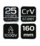 Szczypce do cięcia kabli 160 mm 1000V, CrV, polerowane GTX NEO Tools 01-233