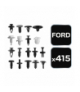 Zestaw spinek samochodowych Ford, 415 sztuk GTX NEO Tools 11-960