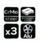 Nasadki do felg aluminiowych - zestaw 3 szt. (17 mm, 19 mm, 21 mm), Cr-Mo GTX NEO Tools 12-350