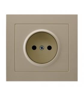 KIER GP-1W/01 Gniazdo pojedyncze , BEŻOWY