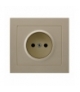 KIER GP-1W/01 Gniazdo pojedyncze , BEŻOWY