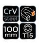 Wkrętak Torx T15 x 100 mm GTX NEO Tools 04-187