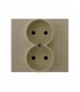 KIER GP-2W/01 Gniazdo podwójne , BEŻOWY