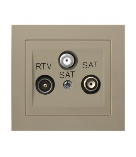 KIER GPA-W2S/01 Gniazdo RTV-SAT z dwoma wyjściami SAT , BEŻOWY