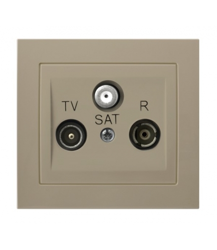 KIER GPA-WSP/01 Gniazdo RTV-SAT przelotowe , BEŻOWY