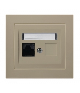 KIER GPK-1W/K/01 Gniazdo komputerowe pojedyncze, kat. 5e MMC, BEŻOWY