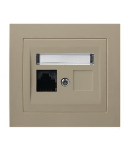 KIER GPK-1W/K/01 Gniazdo komputerowe pojedyncze, kat. 5e MMC, BEŻOWY