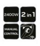 Nagrzewnica i wentylator, 2 w 1, moc 2400W, model manualny GTX NEO Tools 90-070