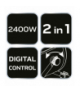 Nagrzewnica i wentylator, 2 w 1, moc 2400W, model digital GTX NEO Tools 90-071