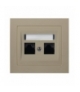 KIER GPK-2W/K/01 Gniazdo komputerowe podwójne, kat. 5e MMC, BEŻOWY