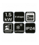 Grzejnik konwektorowy elektryczny 1500W, IP24 GTX NEO Tools 90-091