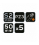 Bity udarowe S2, 50 mm, PZ3 - 5 szt. GTX NEO Tools 09-580