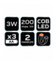 Lampa biwakowa bateryjna 200 lm 3xAA 3 w 1 COB LED GTX NEO Tools 99-030
