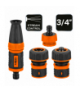 Zestaw 3/4" ze zraszaczem prostym, złaczkami i przyłaczem do kranu GTX NEO Tools 15-711