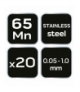 Szczelinomierz 20 listków (0.05 - 1.0 mm) 65MN/stal nierdzewna GTX NEO Tools 11-191