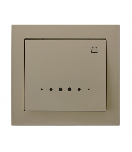 KIER ŁP-6WS/01 Łącznik zwierny "dzwonek" z podświetleniem pomarańczowym, BEŻOWY