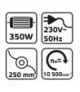 Podkaszarka 350W, szerokość koszenia 250mm GTX VERTO 52G550