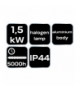 Promiennik sufitowy 1500W, aluminiowy, bez pilota, włącznik, element grzejny halogen lamp, IP44 GTX NEO Tools 90-037