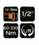 Klucz dynamometryczny dwukierunkowy 1/2", 60-330Nm GTX NEO Tools 08-837 - zdjęcie 4